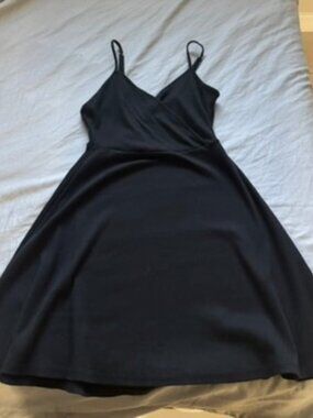 wild fable women's black mini aline skater dress